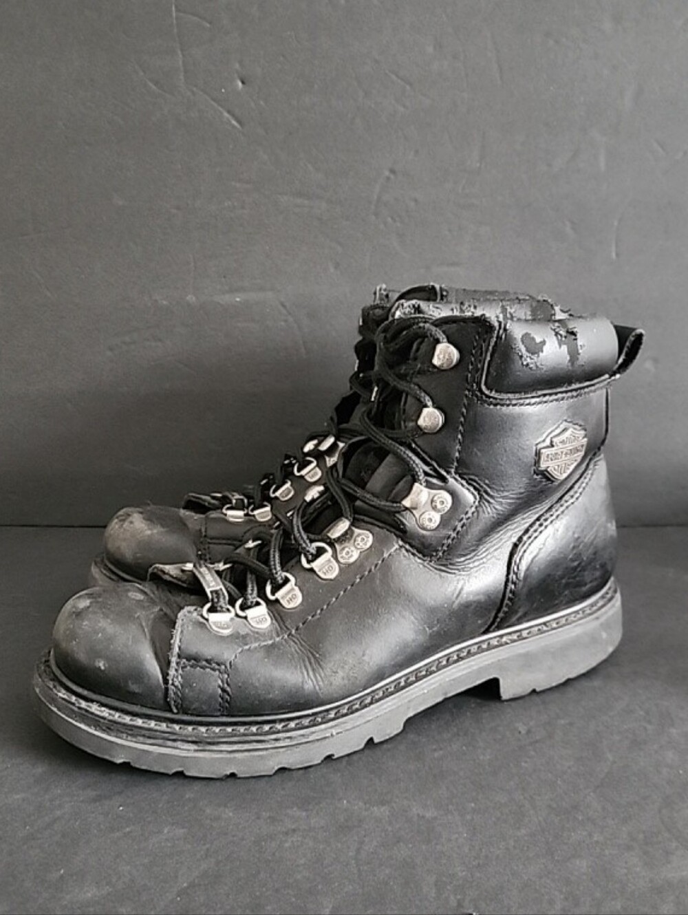 Harley Davidson Boots Men's Size 9 Black Dipstick Riding